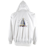 Lacoste - White Yachting Hooded Windbreaker 1990s Large Vintage Retro