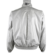 Reebok - Silver Windbreaker 1990s Medium Vintage Retro