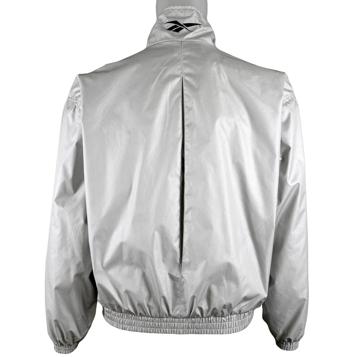 Reebok - Silver Windbreaker 1990s Medium Vintage Retro