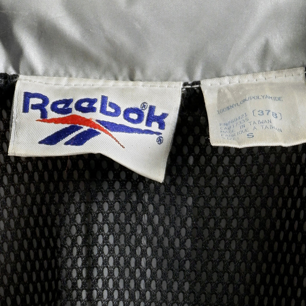 Reebok - Silver Windbreaker 1990s Medium Vintage Retro