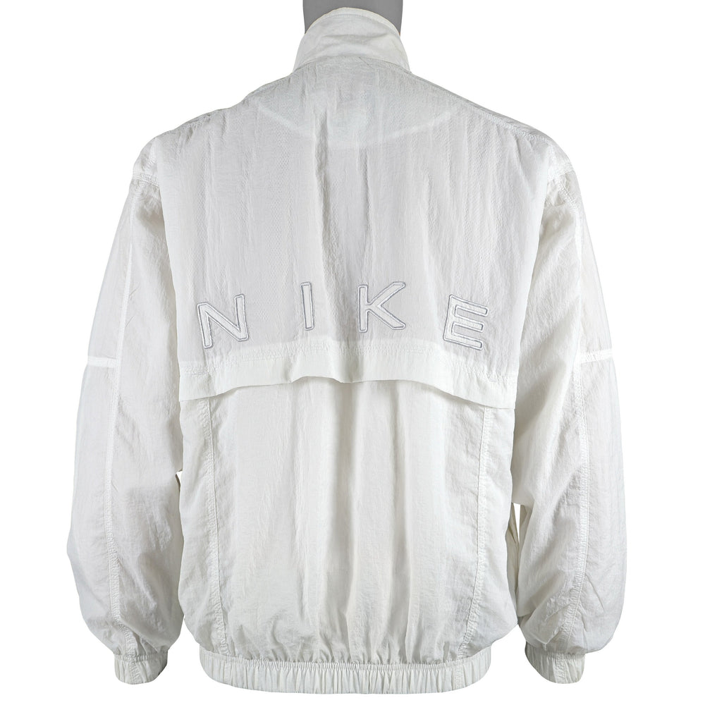 Nike - White Big Spell-Out Windbreaker 1990s Large Vintage Retro