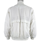 Nike - White Big Spell-Out Windbreaker 1990s Large Vintage Retro