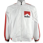Marlboro - White with Red Big Logo Windbreaker 1984 Medium Vintage Retro