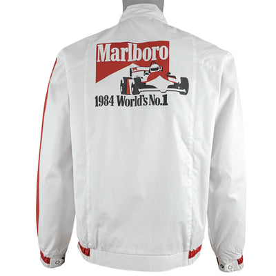 Vintage (Marlboro) - White with Red Big Logo Windbreaker 1984 Medium