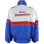 Vintage (Official Product) - White & Blue Team Budweiser Windbreaker 1990s Large Vintage Retro