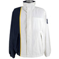 Nautica - White with Black Sailing Jacket 1990s Large Vintage Retro 