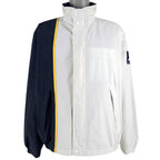 Nautica - White with Black Sailing Jacket 1990s Large Vintage Retro 