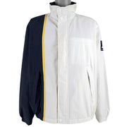Nautica - White with Black Sailing Jacket 1990s Large Vintage Retro 