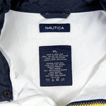 Nautica - White with Black Sailing Jacket 1990s Large Vintage Retro 