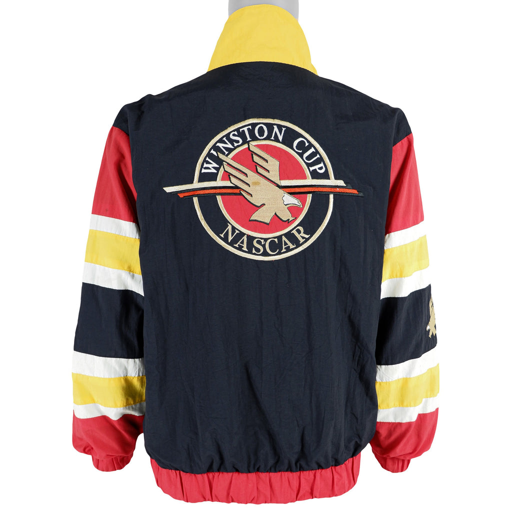 NASCAR (Chase) - Black, Yellow & Red Winston Cup Series Jacket 1990s Large