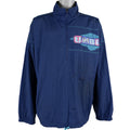 Umbro - Blue Big Logo 1/4 Zip Windbreaker 1990s X-Large Vintage Retro