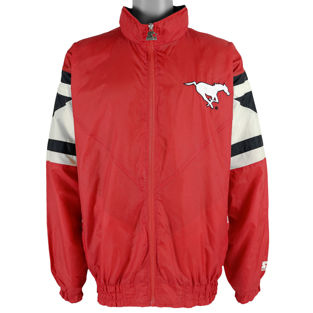 Starter - Calgary Stampeders Big Spell-Out Windbreaker 1990s X-Large Vintage Retro Football