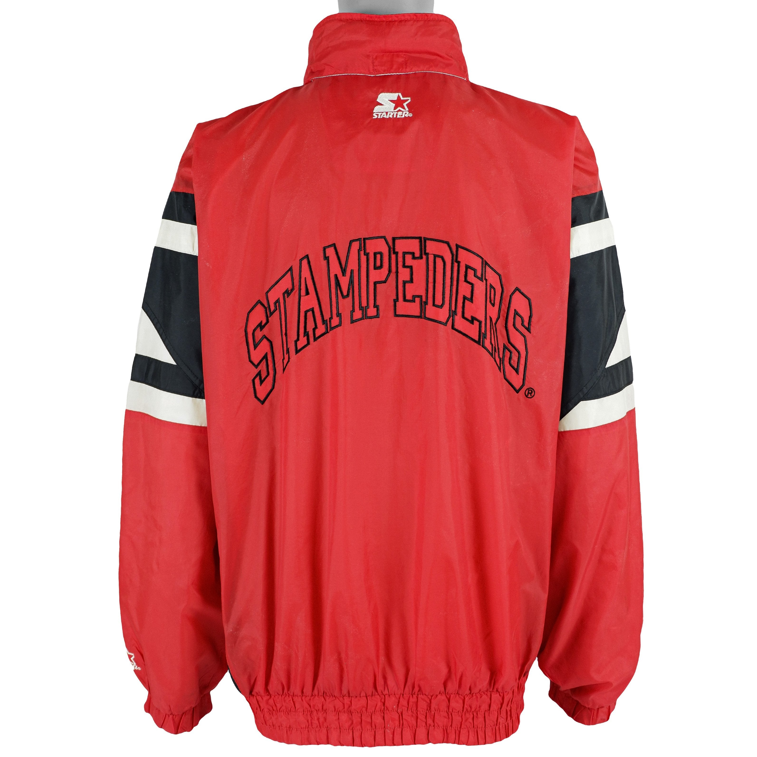 Starter - Calgary Stampeders Big Spell-Out Windbreaker 1990s X-Large Vintage Retro Football