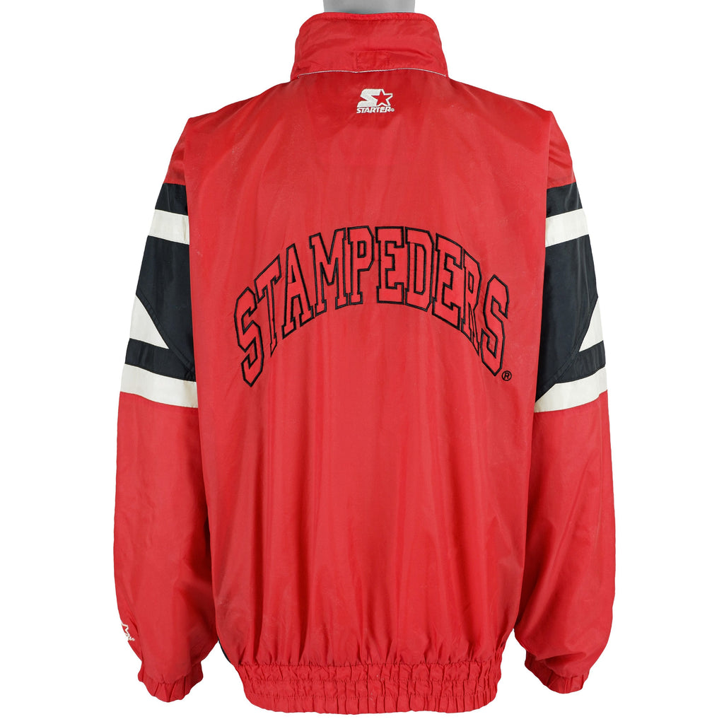Starter - Calgary Stampeders Big Spell-Out Windbreaker 1990s X-Large Vintage Retro Football