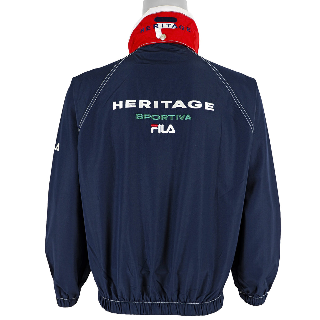 FILA - Blue Heritage Sportiva Jacket 1990s Medium Vintage Retro