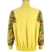 Reebok - Yellow Iconic Design Patterned Jacket 1990s Medium Vintage Retro