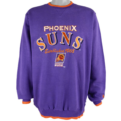 NBA (Logo 7) - Phoenix Suns Crew Neck Sweatshirt 1990s Large
