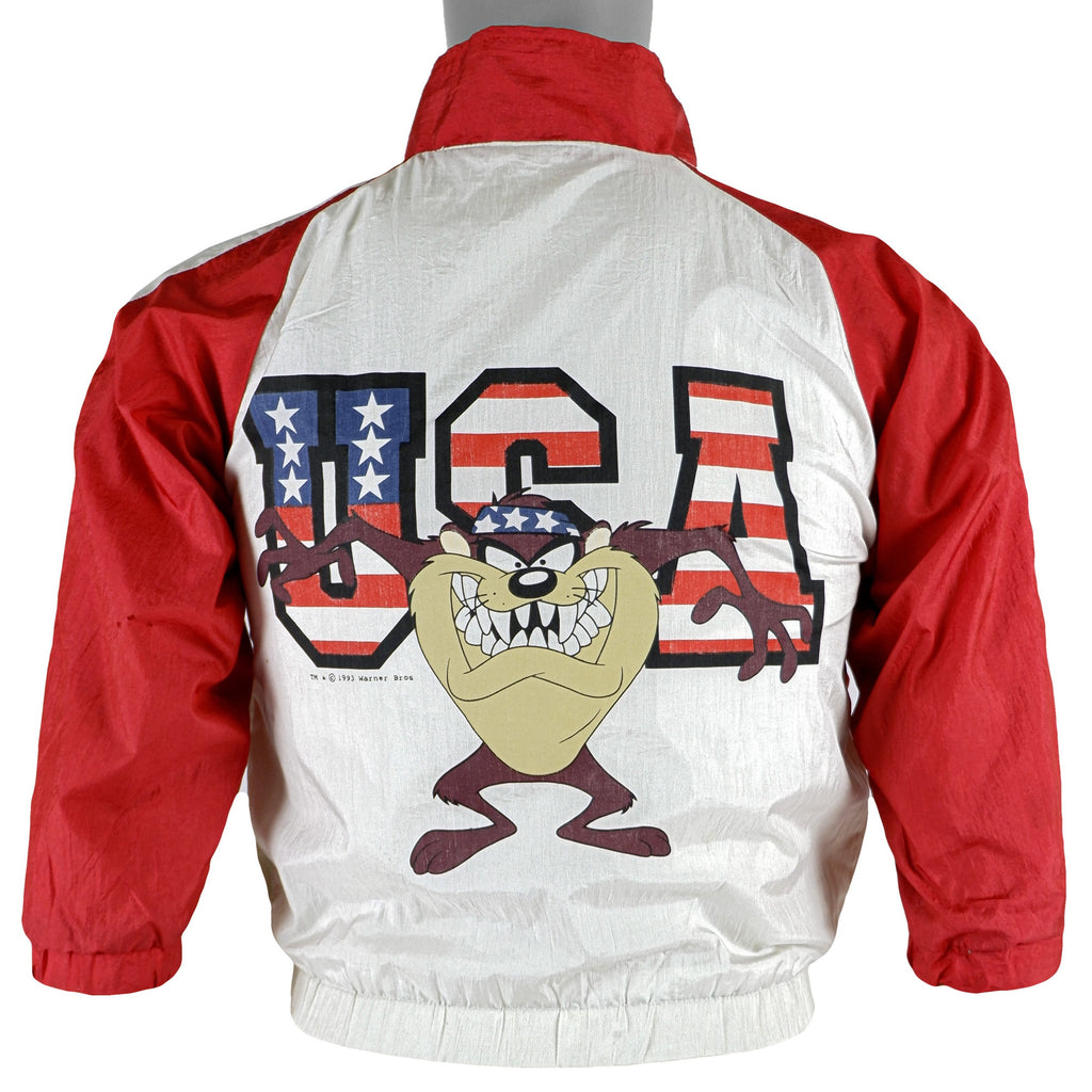 Looney Tunes - White American, Tasmanians Devil Jacket 1990s Youth Medium Vintage Retro