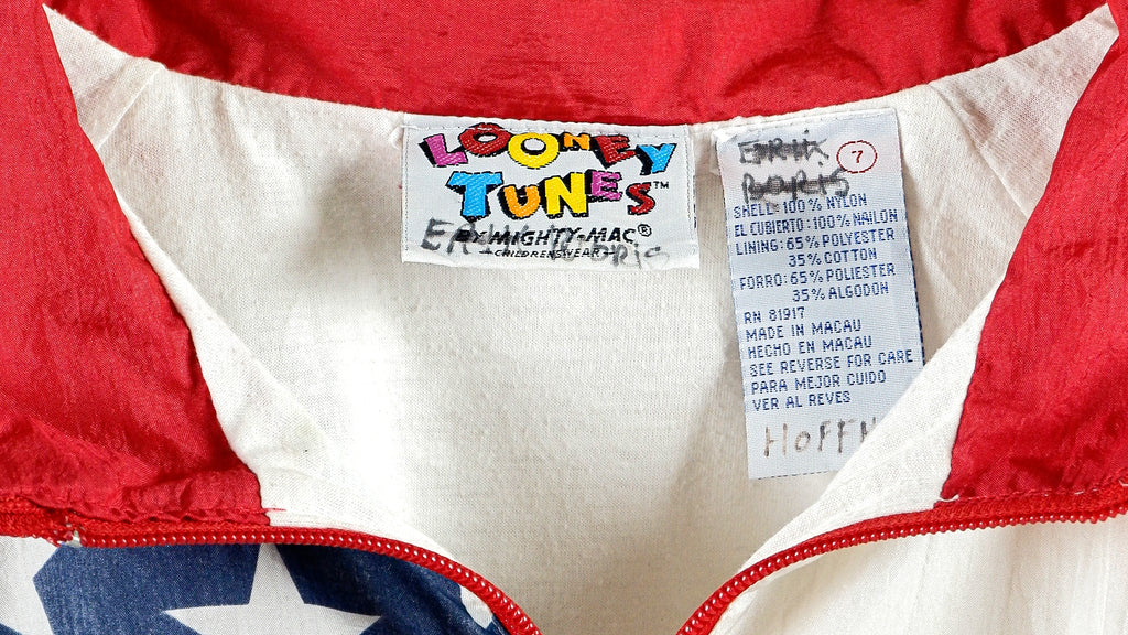 Looney Tunes - White American, Tasmanians Devil Jacket 1990s Youth Medium Vintage Retro