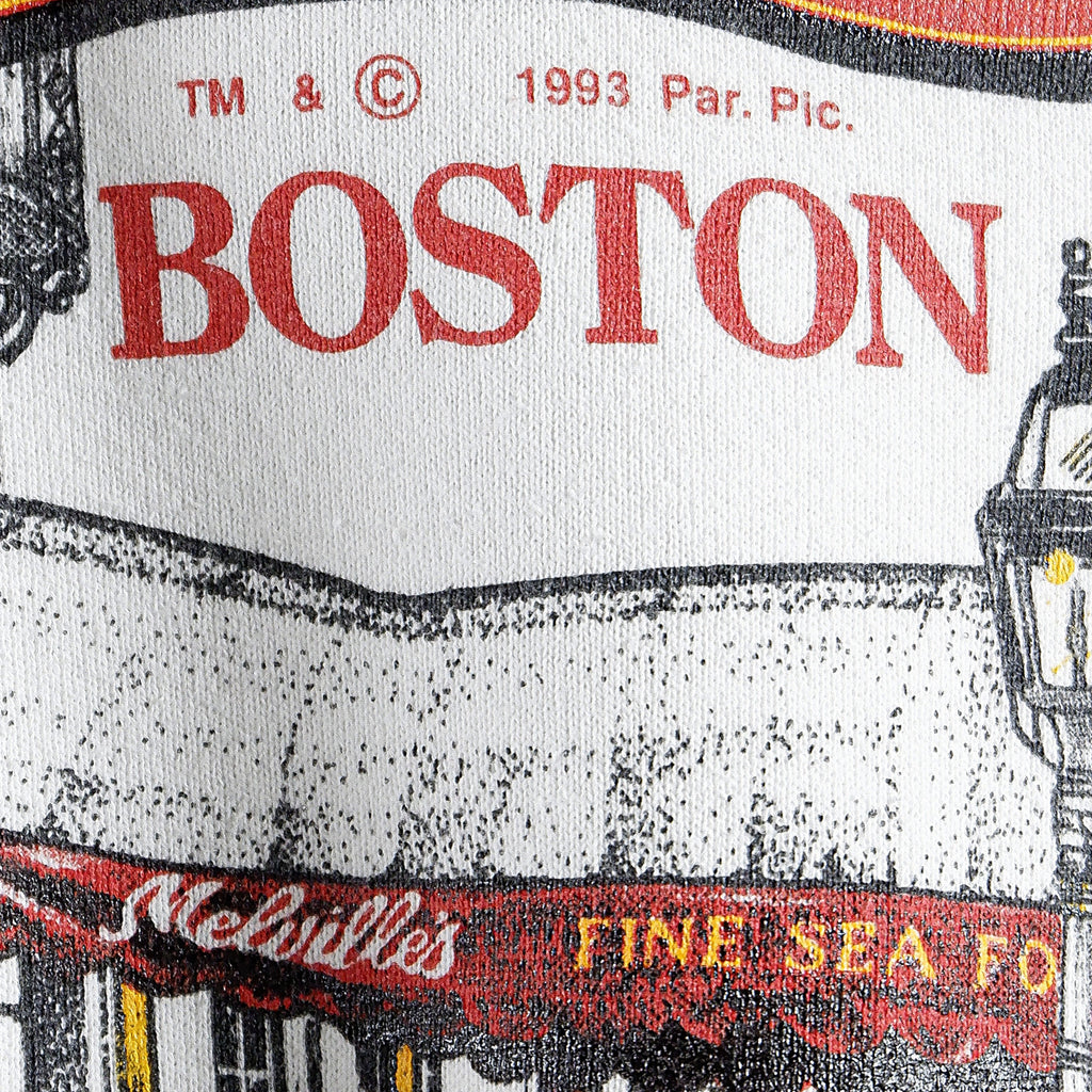 Vintage (Lee) - White Cheers, Boston Crew Neck Sweatshirt 1993 Large Vintage Retro 