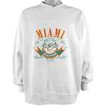 NFL (CS) - Miami Dolphins Embroidered Sweatshirt 1990s Large Vintage Retro Football