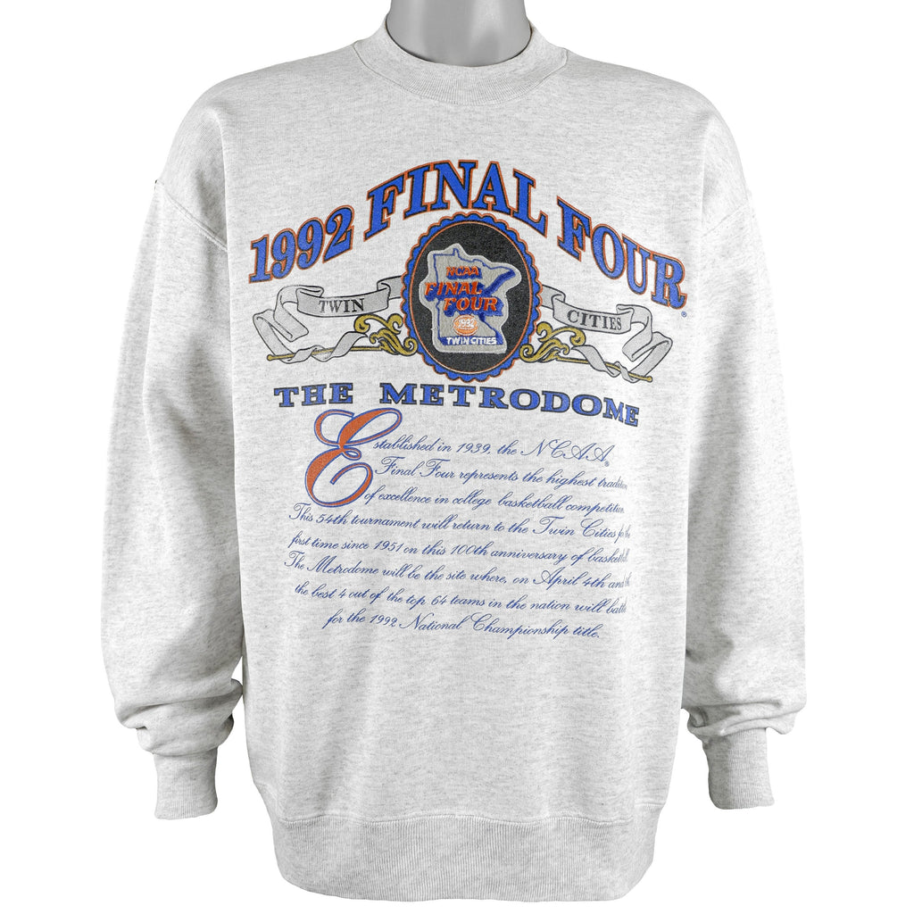NCAA (Nutmeg) - Minnesota Twin Cities, Final Four Sweatshirt 1992 Large Vintage Retro college