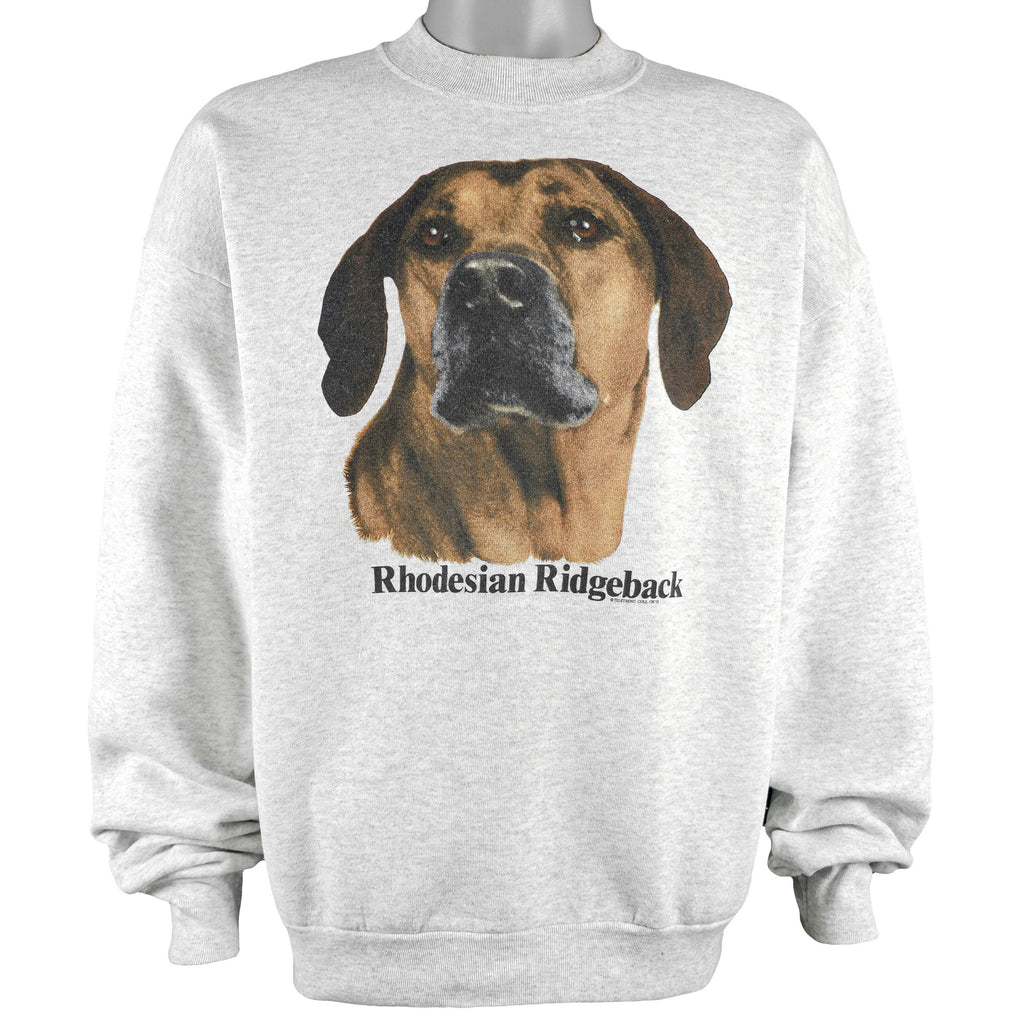 Vintage - Rhodesian Ridgeback Crew Neck Sweatshirt 1990s X-Large Vintage Retro