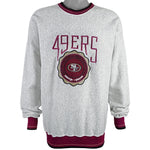 NFL (Legends Athletic) - San Francisco 49ers Spell-Out Sweatshirt 1990s Large Vintage Retro football
