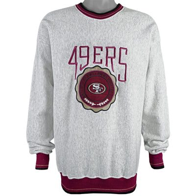 NFL (Legends Athletic) - San Francisco 49ers Spell-Out Sweatshirt 1990s Large