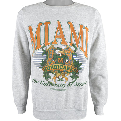NCAA (Tultex) - Miami Hurricanes Spell-Out Sweatshirt 1990s Medium