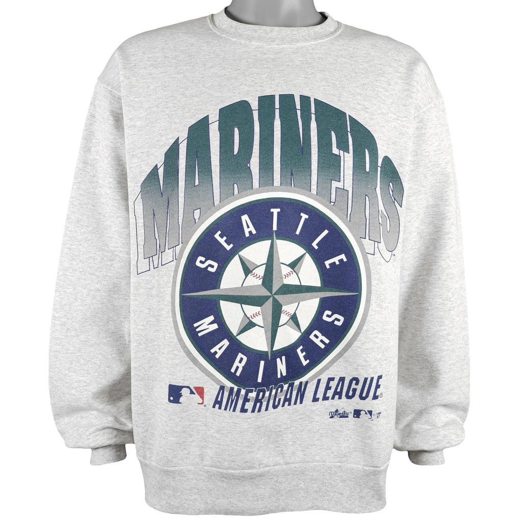 MLB (Majestic) - Seattle Mariners Crew Neck Sweatshirt 1994 X-Large Vintage Retro Baseball