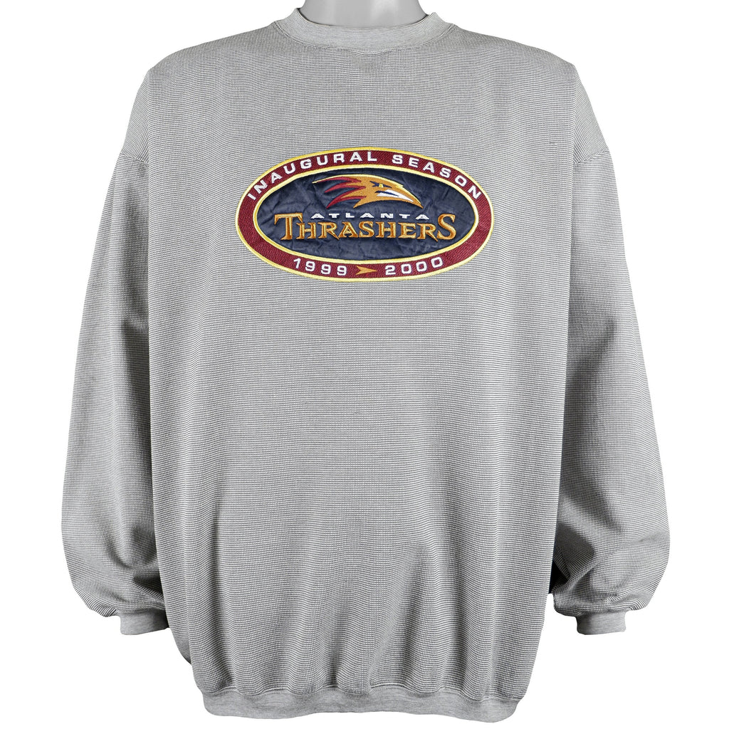 NHL (Honor Society) - Atlanta Thrashers Crew Neck Sweatshirt 2000 Large Vintage Retro Hockey