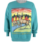 Vintage (Delta) - Green North Carolina Printed Sweatshirt 1990s Large Vintage Retro
