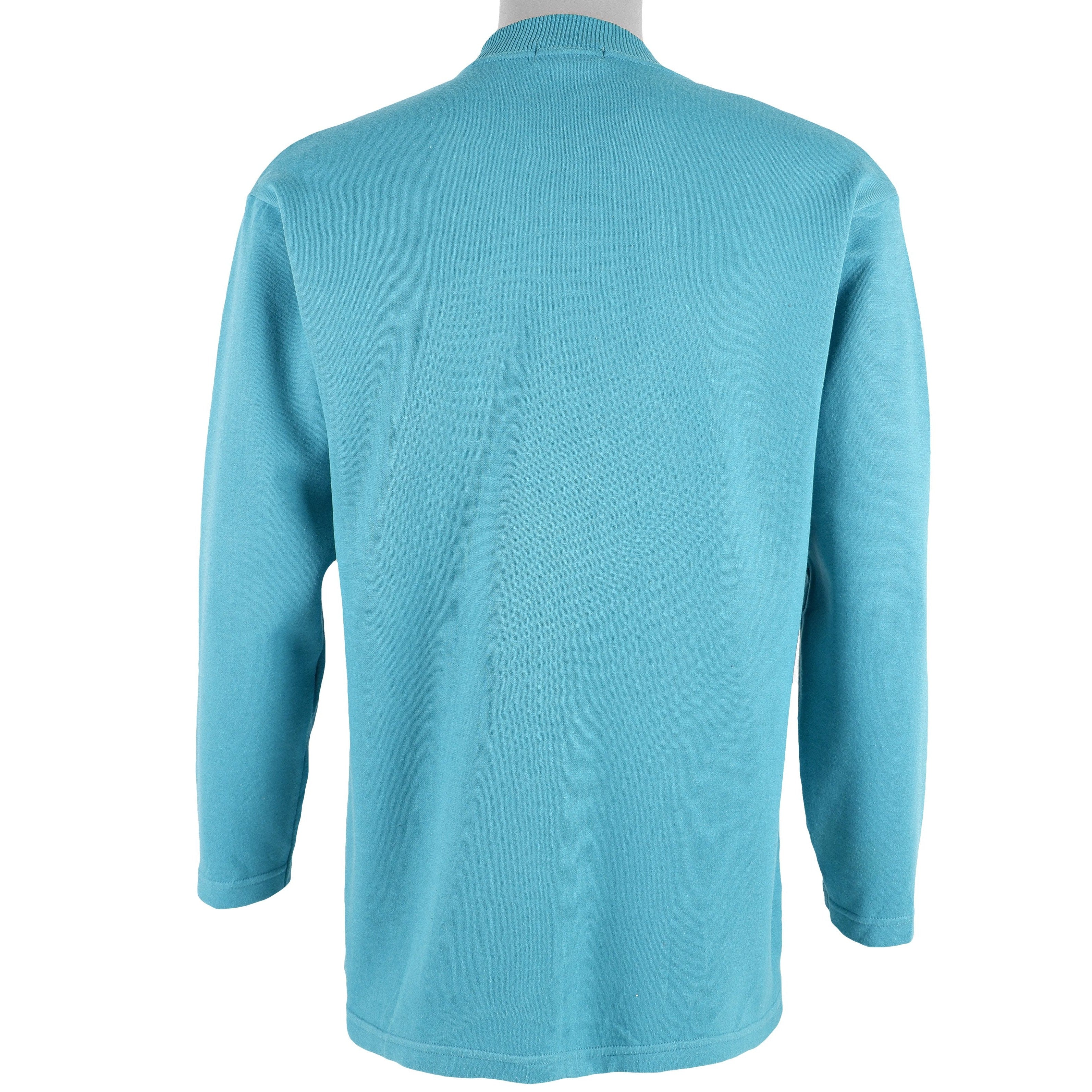 Ellesse - Blue Spell-Out Crew Neck Sweatshirt 1990s Large Vintage Retro