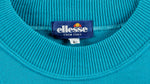 Ellesse - Blue Spell-Out Crew Neck Sweatshirt 1990s Large Vintage Retro