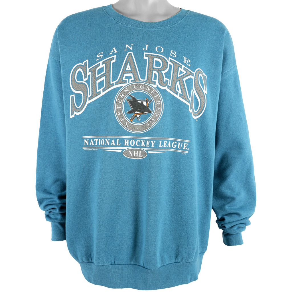NHL (CSA) - San Jose Sharks Crew Neck Sweatshirt 1990s X-Large Vintage Retro Hockey