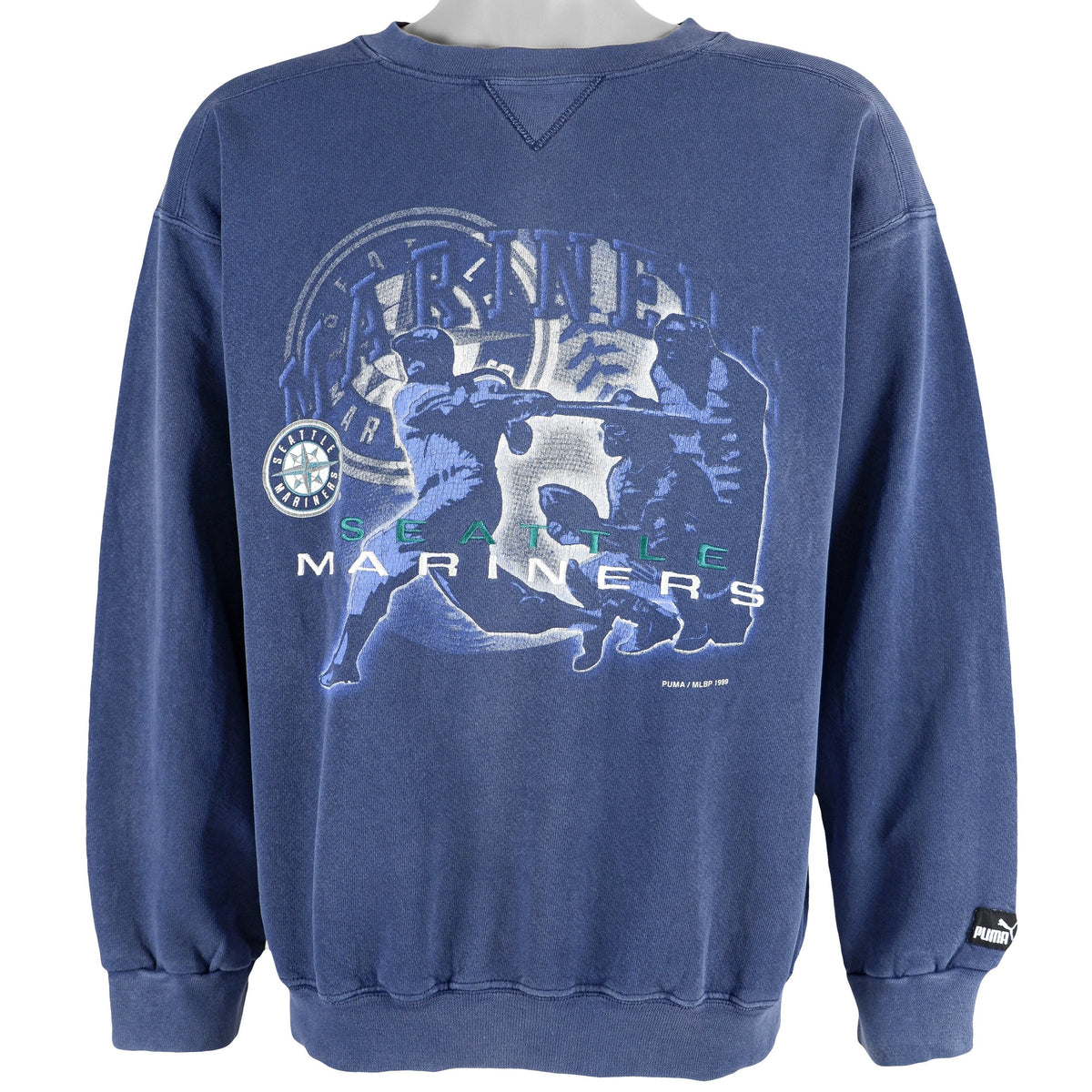 Puma - Seattle Mariners Crew Neck Sweatshirt 1999 Medium Vintage Retro Baseball