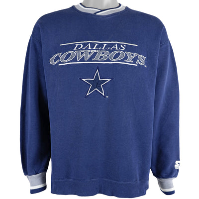 Starter - Dallas Cowboys Crew Neck Sweatshirt 1990s Large