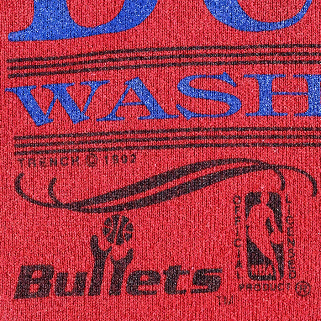 NBA (Trench) - Washington Bullets Crew Neck Sweatshirt 1992 Medium Vintage Retro Basketball