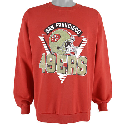 NFL (Trench) - San Francisco 49ers Spell-Out Sweatshirt 1990s Large