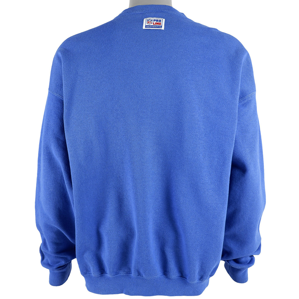 NFL (Logo Athletic) - Buffalo Bills Spell-Out Sweatshirt 1990s Large Vintage Retro Football