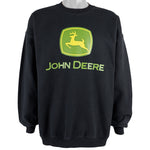 Vintage - Black John Deere Crew Neck Sweatshirt 1990s X-Large Vintage Retro