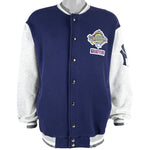 MLB (Majestic) - New York Yankees Button-Up Jacket 1995 Large Vintage Retro Baseball