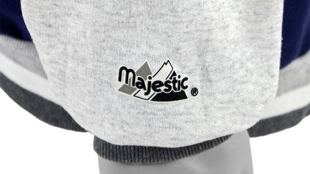 MLB (Majestic) - New York Yankees Button-Up Jacket 1995 Large Vintage Retro Baseball