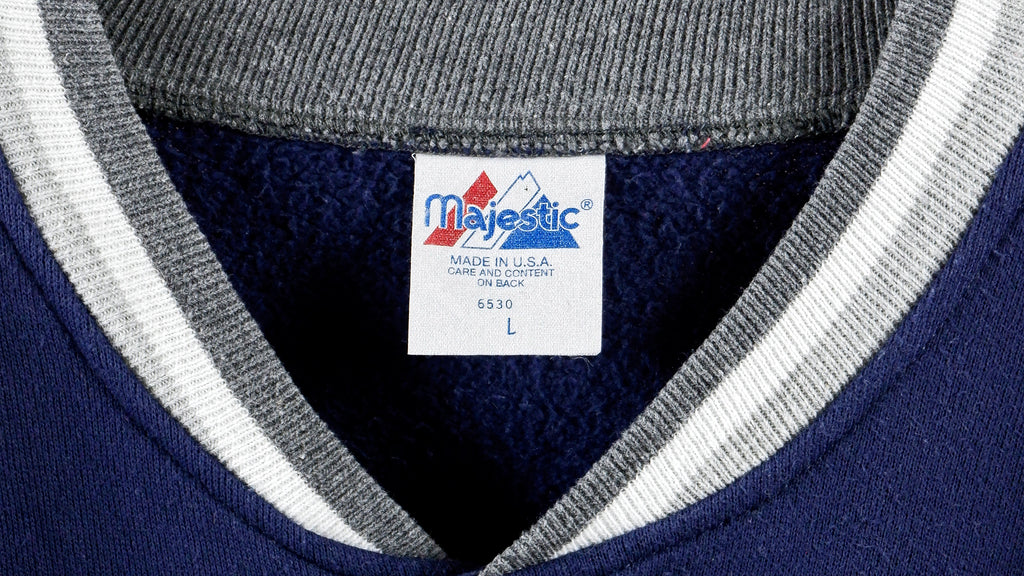 MLB (Majestic) - New York Yankees Button-Up Jacket 1995 Large Vintage Retro Baseball