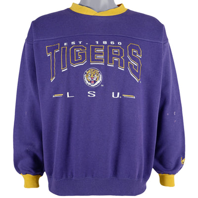NCAA (Lee) - LSU Tigers Crew Neck Sweatshirt 1990s Large