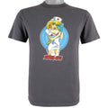 Vintage - Grey Hook-Ups Skateboard T-Shirt 1990s Small Vintage Retro