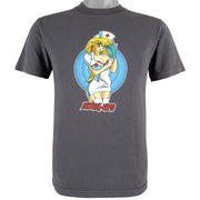 Vintage - Grey Hook-Ups Skateboard T-Shirt 1990s Small Vintage Retro