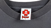 Vintage - Grey Hook-Ups Skateboard T-Shirt 1990s Small Vintage Retro