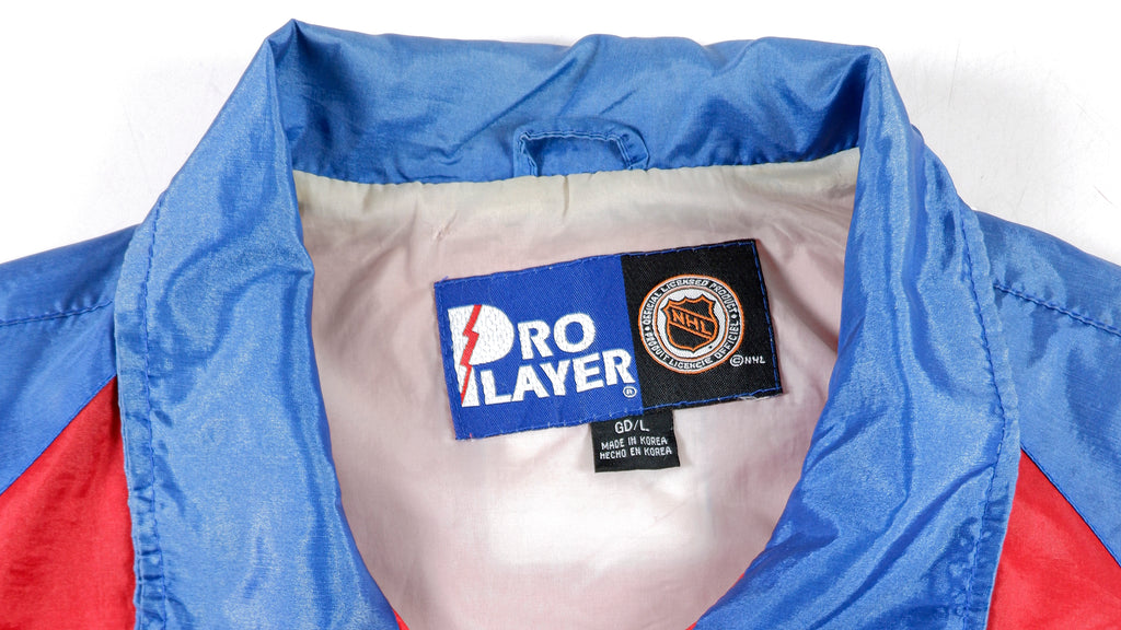 NHL (Pro Player) - New York Rangers Windbreaker 1990s Large Vintage Retro Hockey